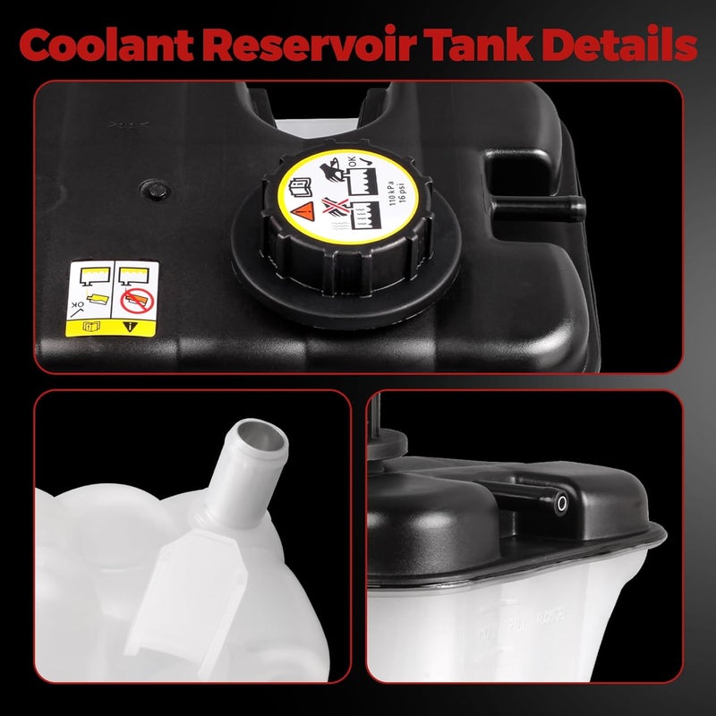PYHAUTO Engine Coolant Reservoir Tank Compatible with Town Car Grand Marquis Marauder Crown Victoria 4.6L V8 Coolant Overflow Reservoir Replace 603-050 - Image 3